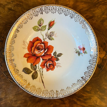 Woods & Sons Red Rose Print Dish