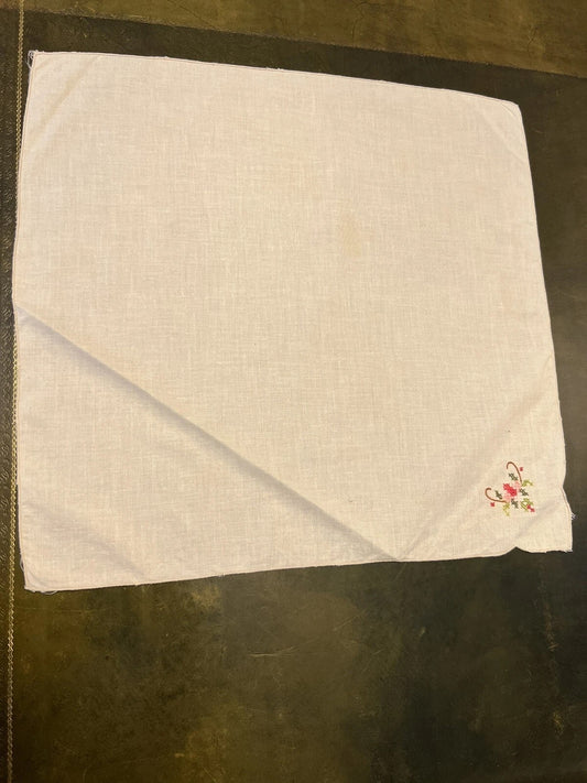 Vintage Square Embroidered Doily