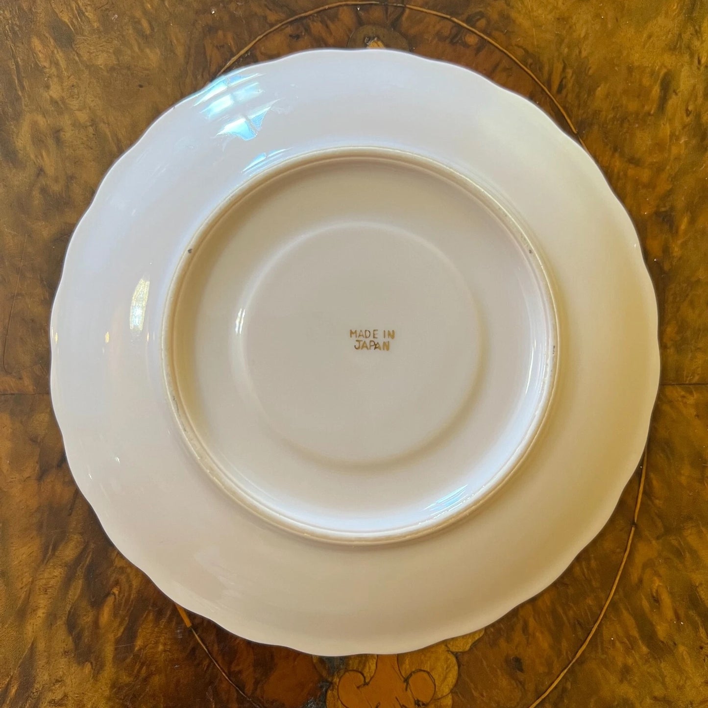 Vintage Japanese Pink Floral Saucer