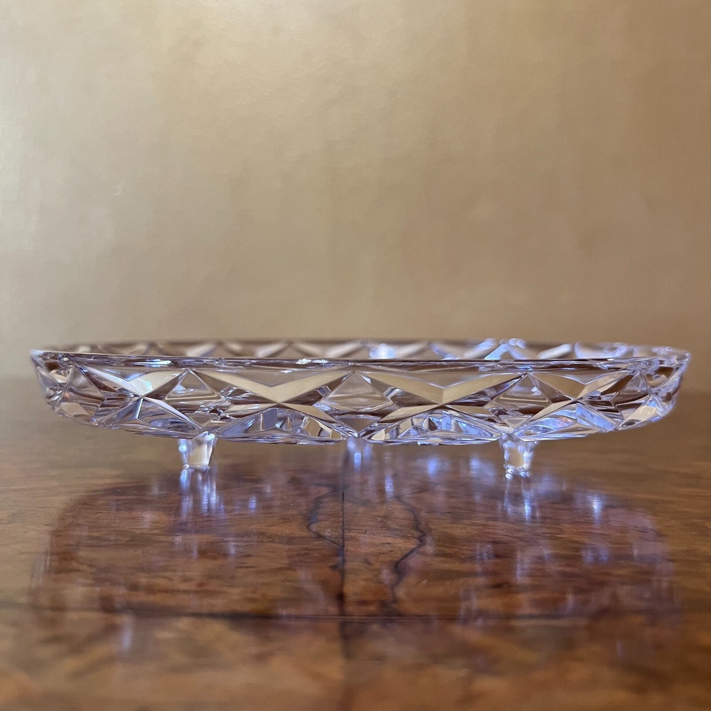 Vintage Glass Cake Plate On Legs