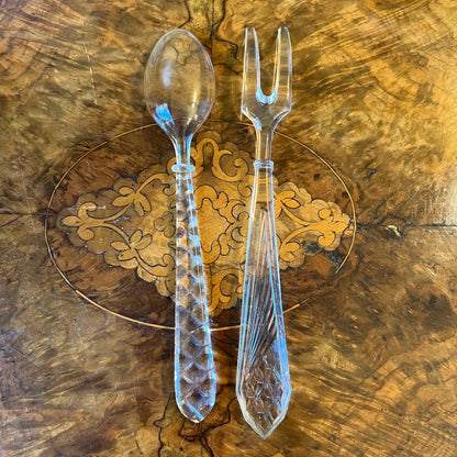 Vintage Glass Serving Utensils
