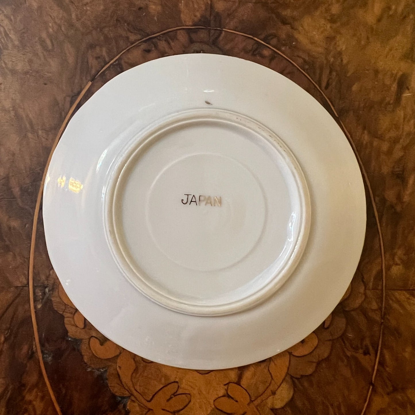 Vintage Purple Pearl Courting Print Demitasse Coffee Cup & Saucer