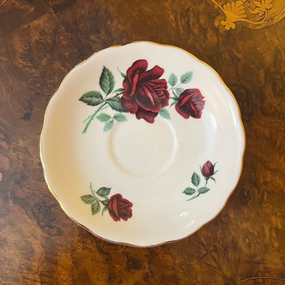 Vintage Royal Vale Rose Tea Cup Trio Set