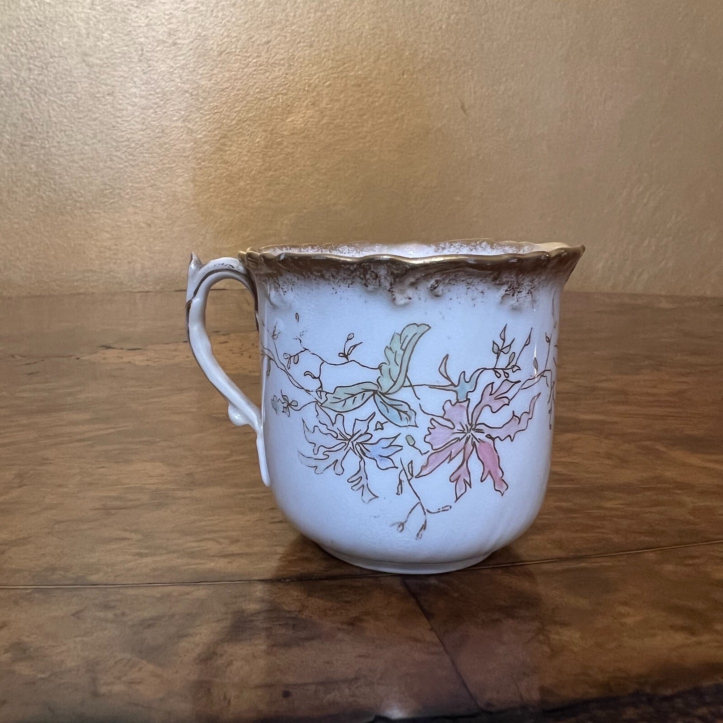 Vintage Moore Floral Demitasse Coffee Cup & Saucer