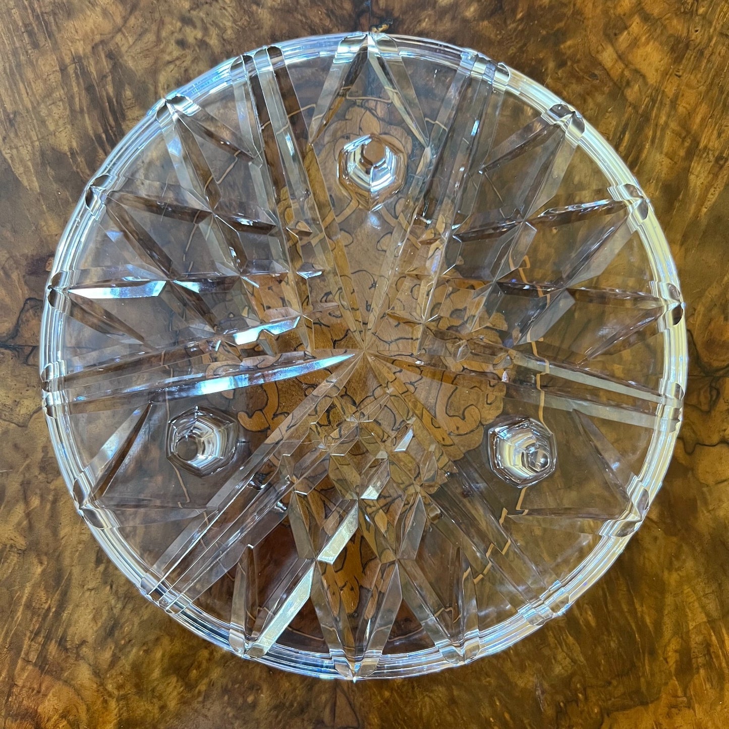 Vintage Glass Cake Plate On Legs