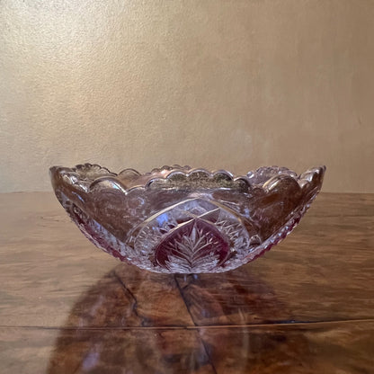 Vintage Painted Glass Small Bowl