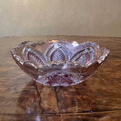 Vintage Painted Glass Small Bowl