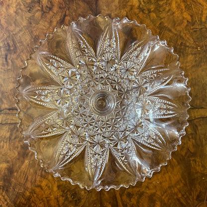 Vintage Glass Display Bowl