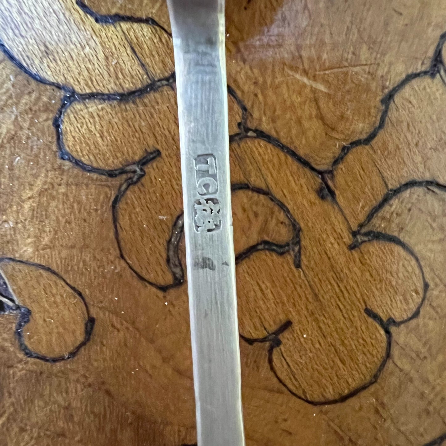 Chinese Silver Coffee Spoons Set Of 3