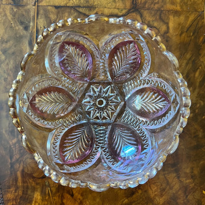 Vintage Painted Glass Small Bowl