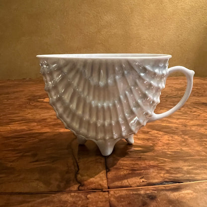 Antique Pearl Lustreware Czech Tea Cup & Saucer