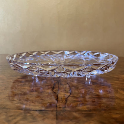 Vintage Glass Cake Plate On Legs